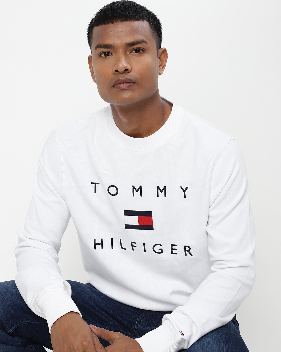 White discount tommy sweatshirt