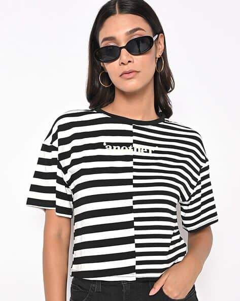 Buy Black White Tops for Women by Deal Jeans Online