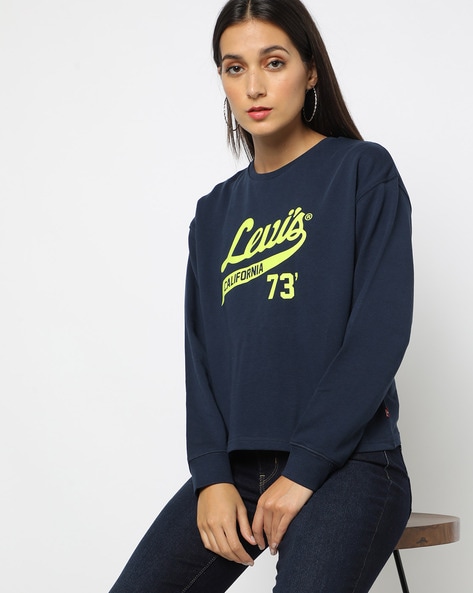 Buy Navy Blue Sweatshirt & Hoodies for Women by LEVIS Online 