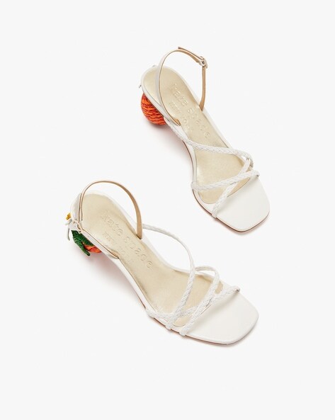 Kate spade white outlet sandals