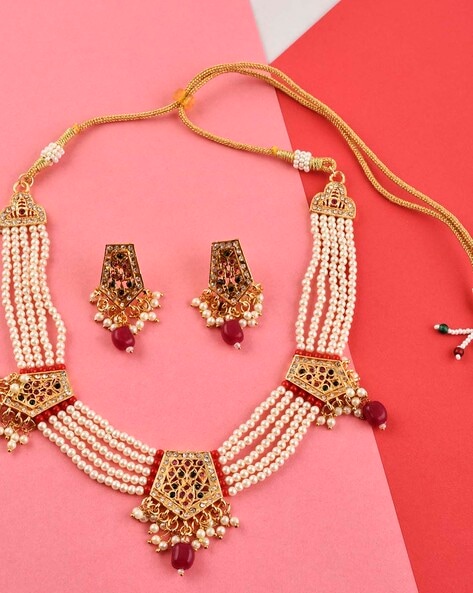 Beaded necklace deals and earring sets