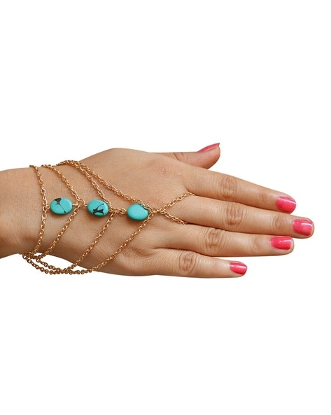 CZ Diamond Ring Bracelet Hand Chain, Greek Goddess India | Ubuy