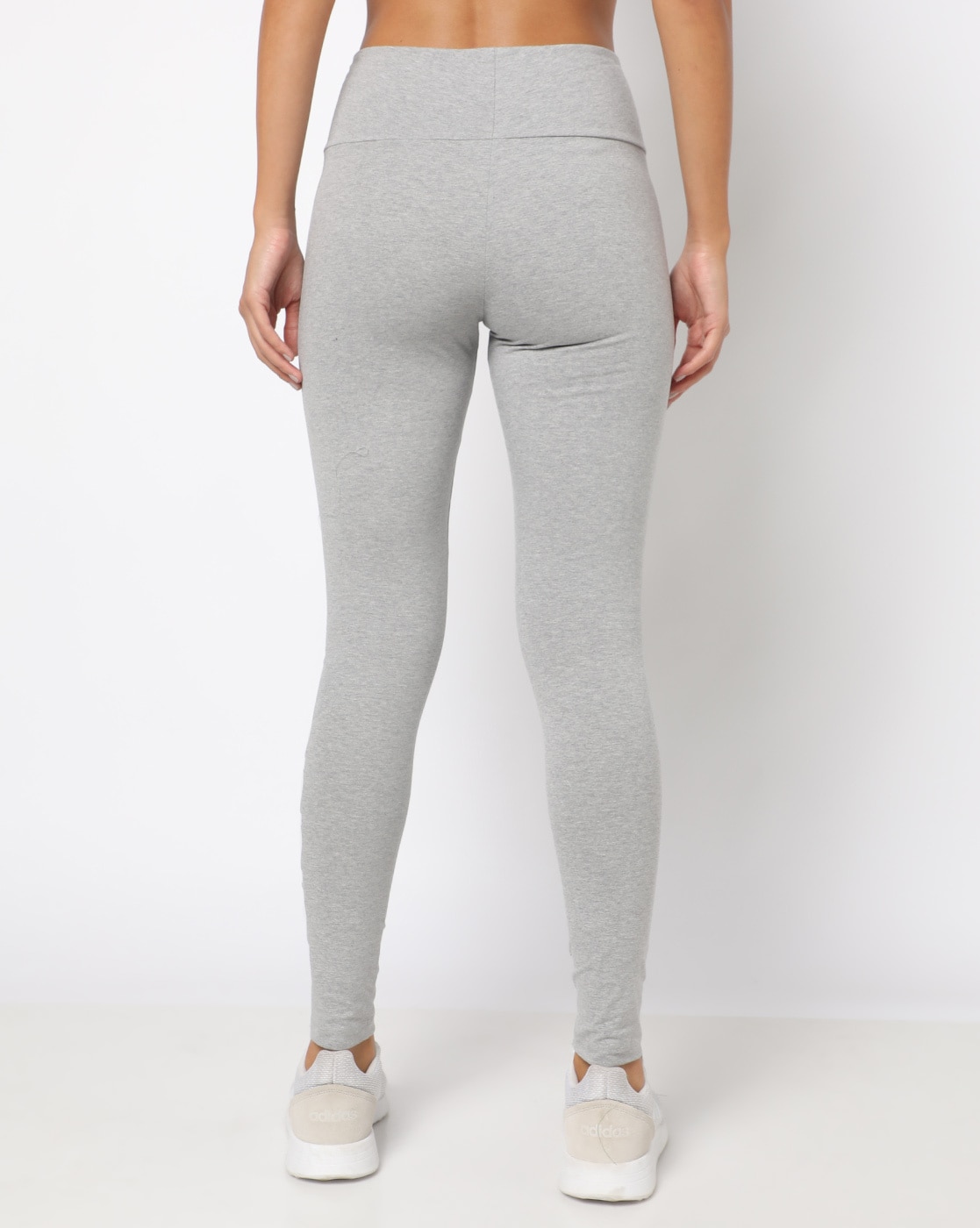 adidas Performance AEROREADY DESIGNED TO MOVE COTTON-TOUCH 7/8 - Leggings -  medium grey heather/grey - Zalando.co.uk