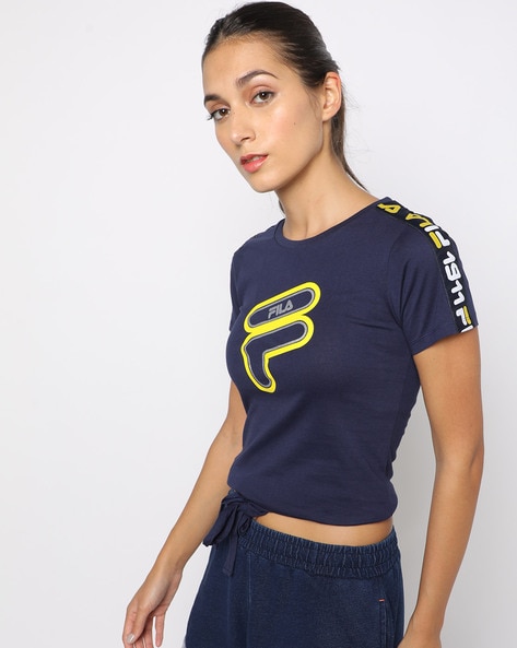 Buy Navy Blue Tshirts for Women by FILA Online Ajio