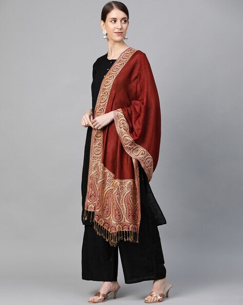 Woven Shawl with Tassels Price in India
