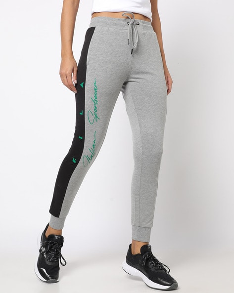 Colourblock Fitted Cotton Joggers