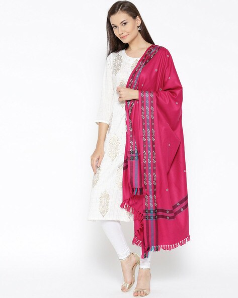 Woven Shawl with Tassels Price in India