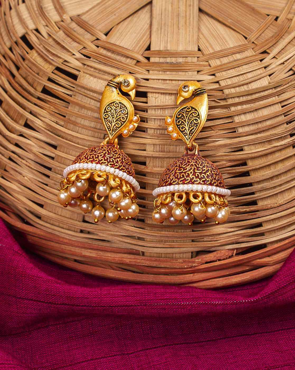 Buy Gold-toned Earrings for Women by The Pari Online