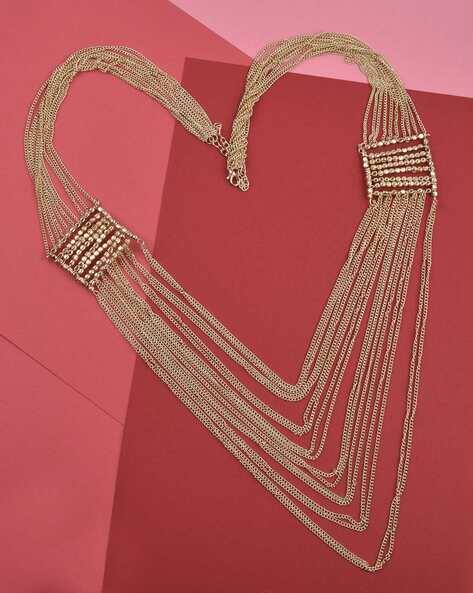 The Pari Gold-Plated Beaded Layered Necklace