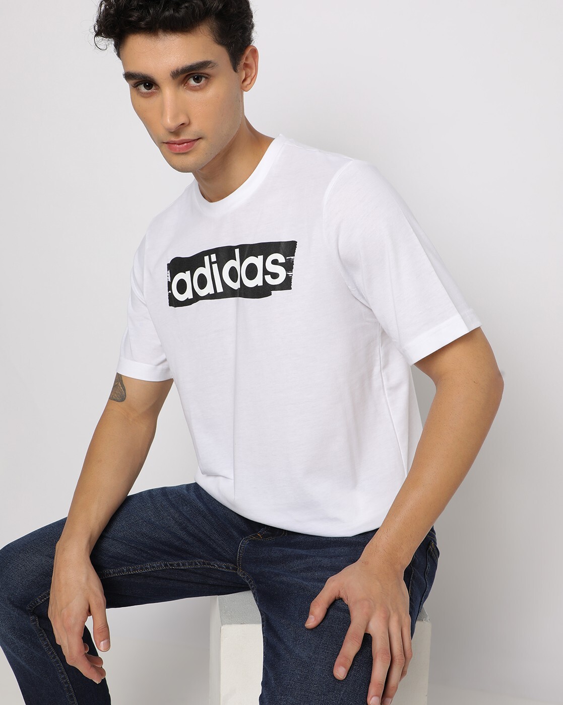 Shirts & Tops Adidas | Outline T-Shirt Blanc Homme • AYDI