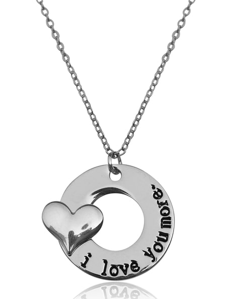 Engraved 2024 message necklace