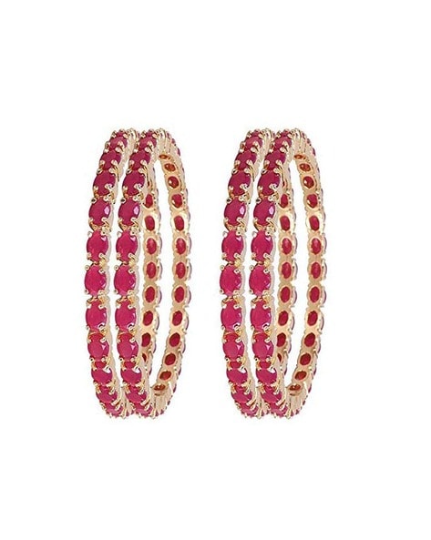 ruby studded bangles