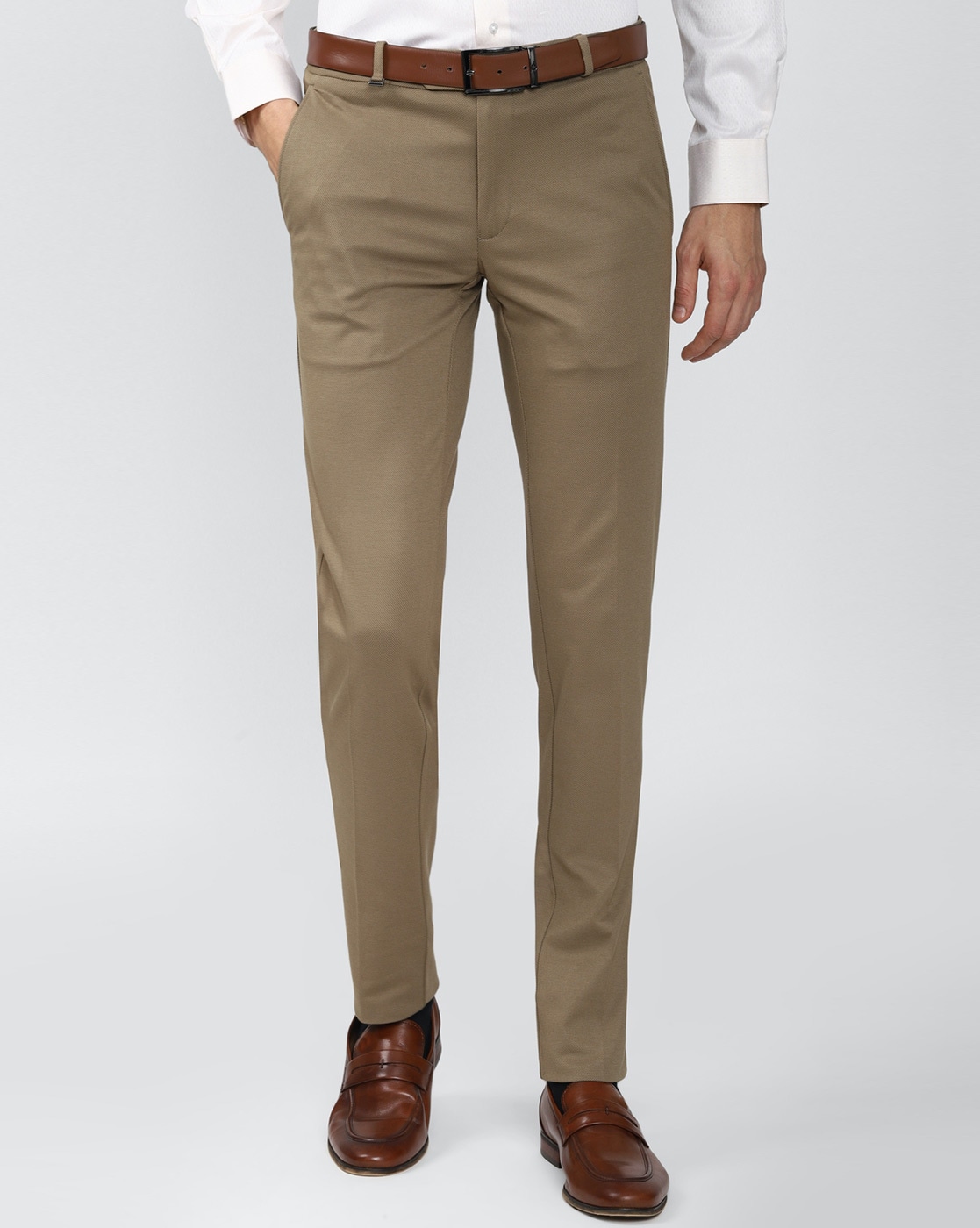 Buy Blue Trousers & Pants for Men by VAN HEUSEN Online | Ajio.com