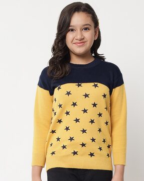 Buy Yellow Blue Sweaters Cardigans for Girls by NICK JONES