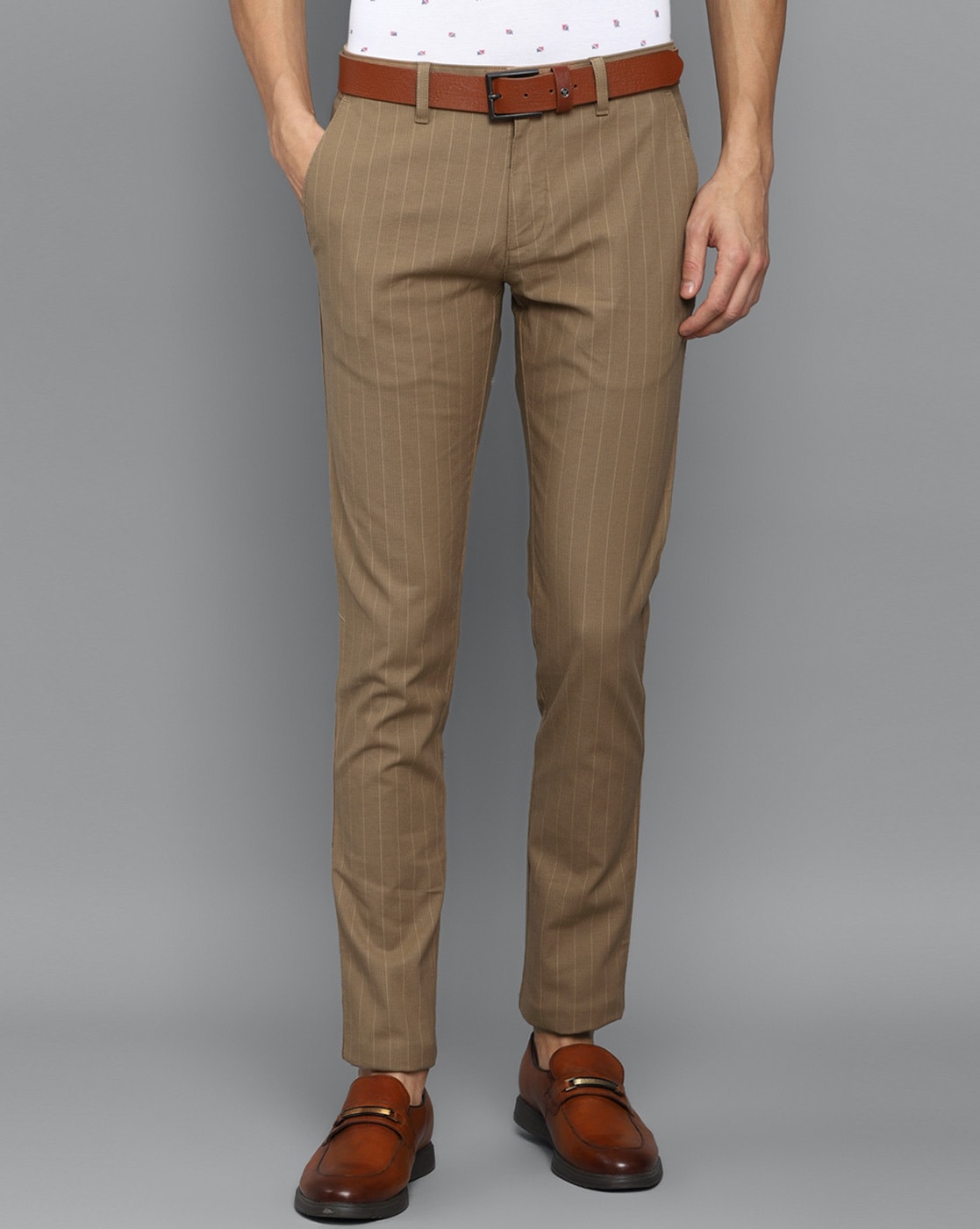 Buy Louis Philippe Men Slim Fit Brown Check Fromal Trousers Online - Lulu  Hypermarket India