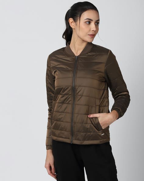 Zip-Front Puffer Jacket with Slip Pockets