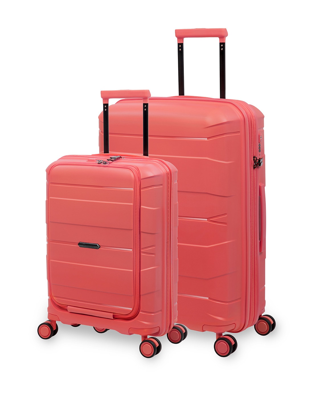Buy Safari Contour 8 Wheels Set of 2, 55 and 65 Cms Small and Medium Trolley  Bags Soft Sided Polyester 360 Degree Wheeling System Luggage, Trolley Bags  For Travel, Suitcase For Travel,