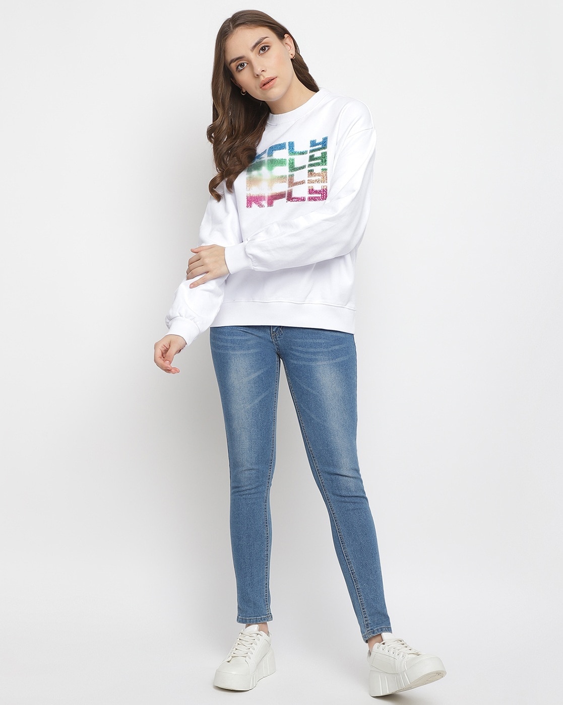 Buy White Sweatshirt & Hoodies for Women by REPLAY Online