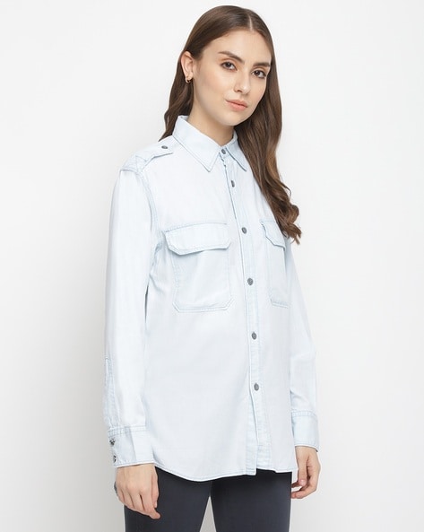 Replay Washed Denim Shirt Dress | ASOS