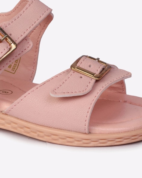 Pink double strap online sandals