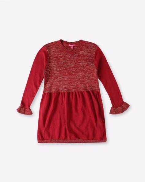 strapless open back dress Ellie Red Ditsy Floral Midi Dress – L'Atelier London main image 0