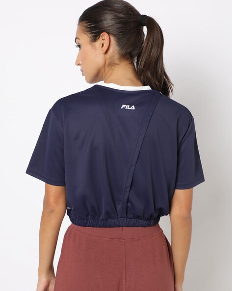 Fila sweater crop sale top