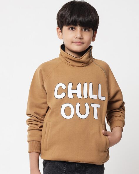 Buy Brown Sweatshirts Hoodie for Boys by NICK JONES Online Ajio