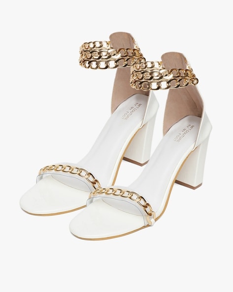 Mft couture chunky best sale heels with ankle loop