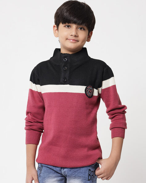 High neck 2025 sweater for boys