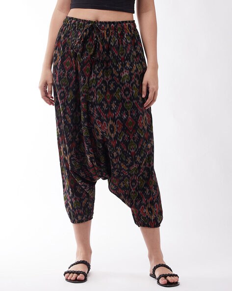 Textured Harem Pant with Drawstring Price in India