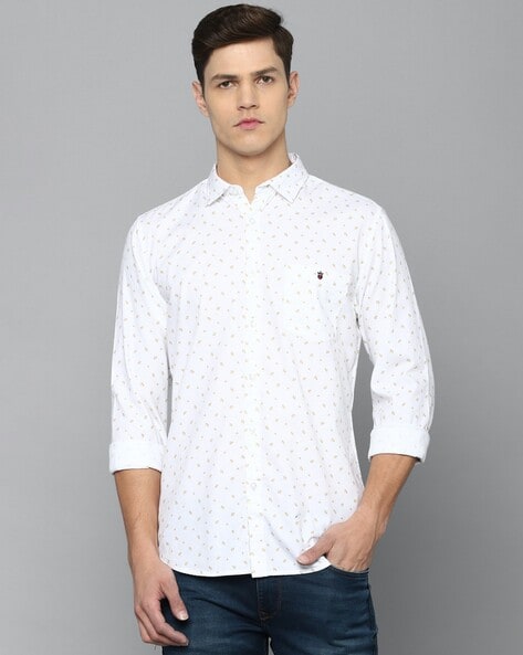 Louis Philippe Formal Shirts : Buy Louis Philippe Men White Shirt Online