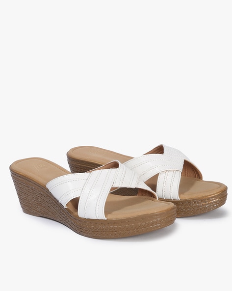 ALDO Nuala curved wedge sandals in white | ASOS