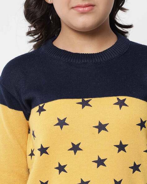 Navy blue and hot sale yellow sweater