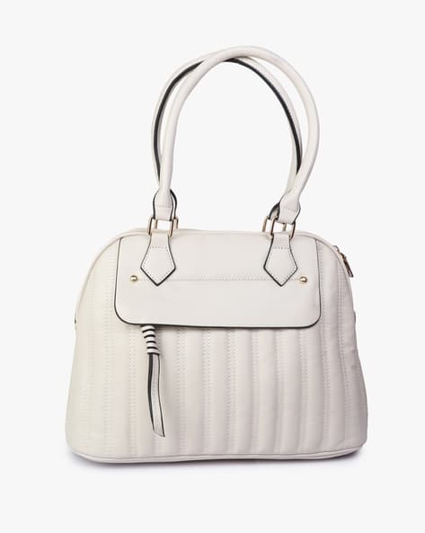 Quilted Tote Bag with Dual-Strap