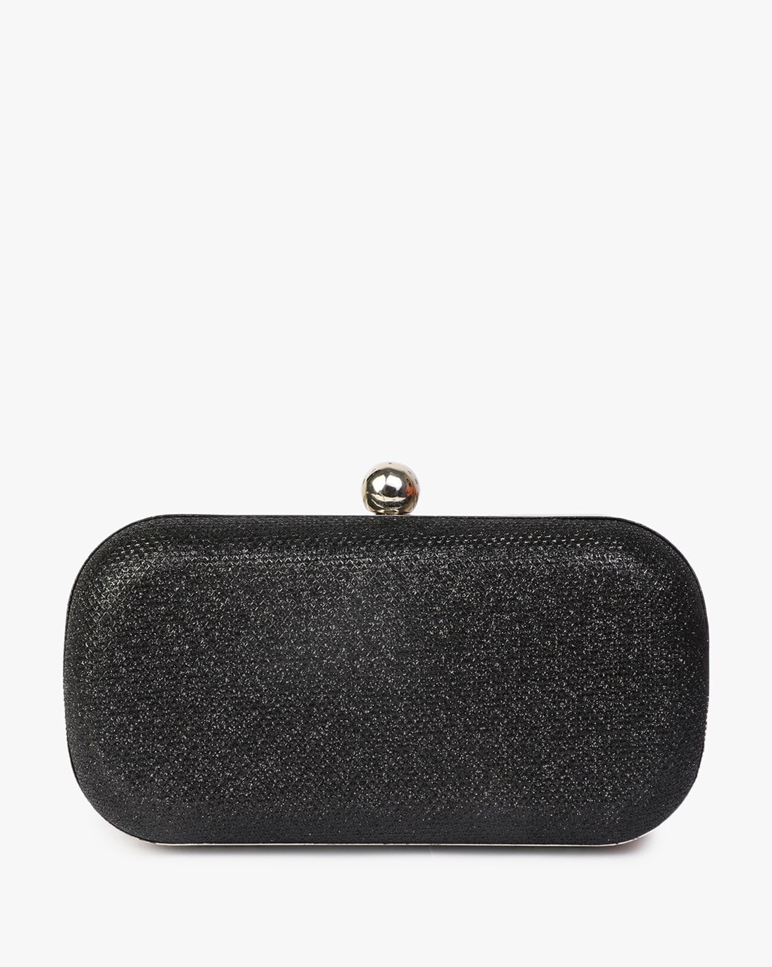 Black Metallic Glitter Embellished Evening Clutch Bag - Etsy