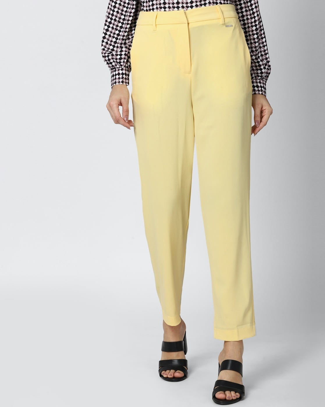 Madame Trousers and Pants  Buy Madame Coral Solid Boot Cut Fit Trousers  Online  Nykaa Fashion