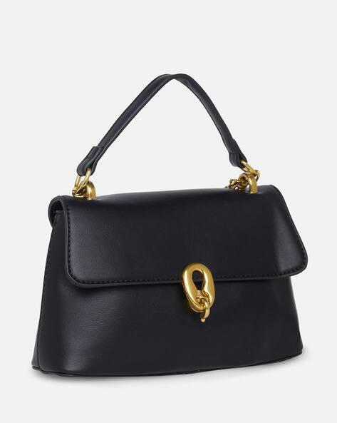 TWENTY DRESSES Solid Sling Bag with Chain Strap