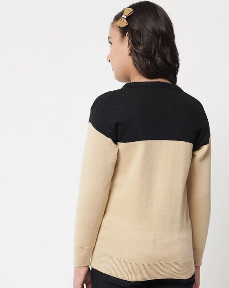 Tan and black on sale sweater