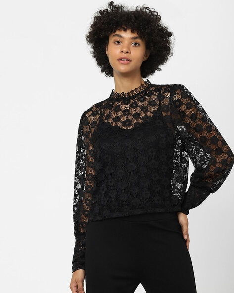 Buy Black Tops for Women by ONLY Online