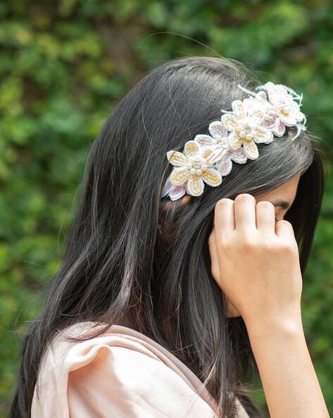Buy White Hair Accessories for Girls by Choko Online 
