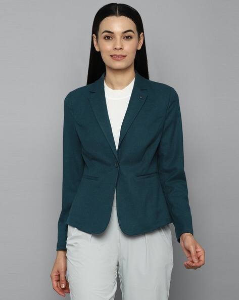 Single Breasted Blazer with Notched Lapel