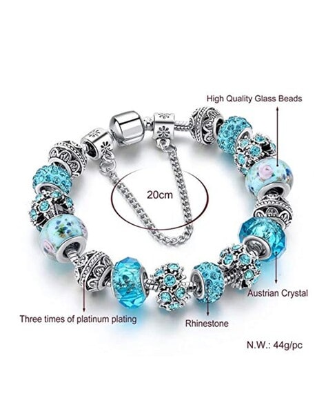 Cobalt blue glass bead bracelet wampum clasp  Island Phoenix Jewelry