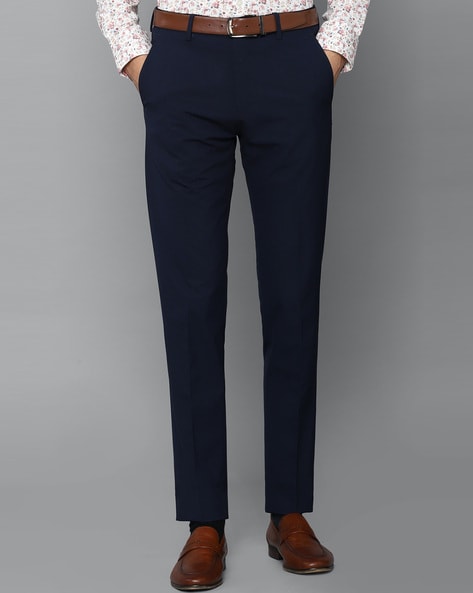 Buy Striped MidRise FlatFront Trousers online  Looksgudin