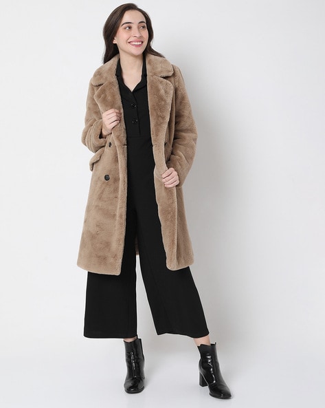 Brown Long Coat for Women - VERO MODA