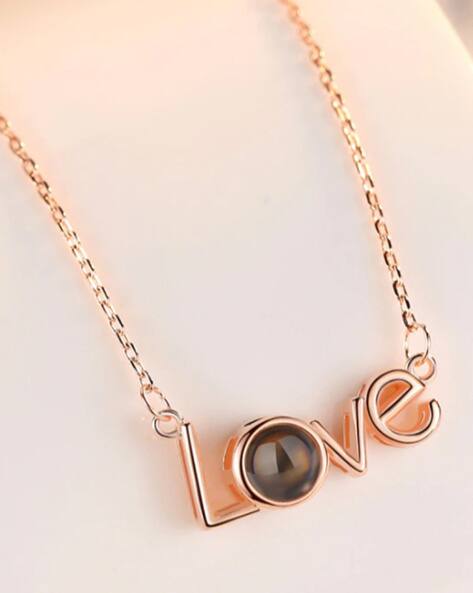 Youbella Rose Gold-Plated Crystal-Studded Pendant