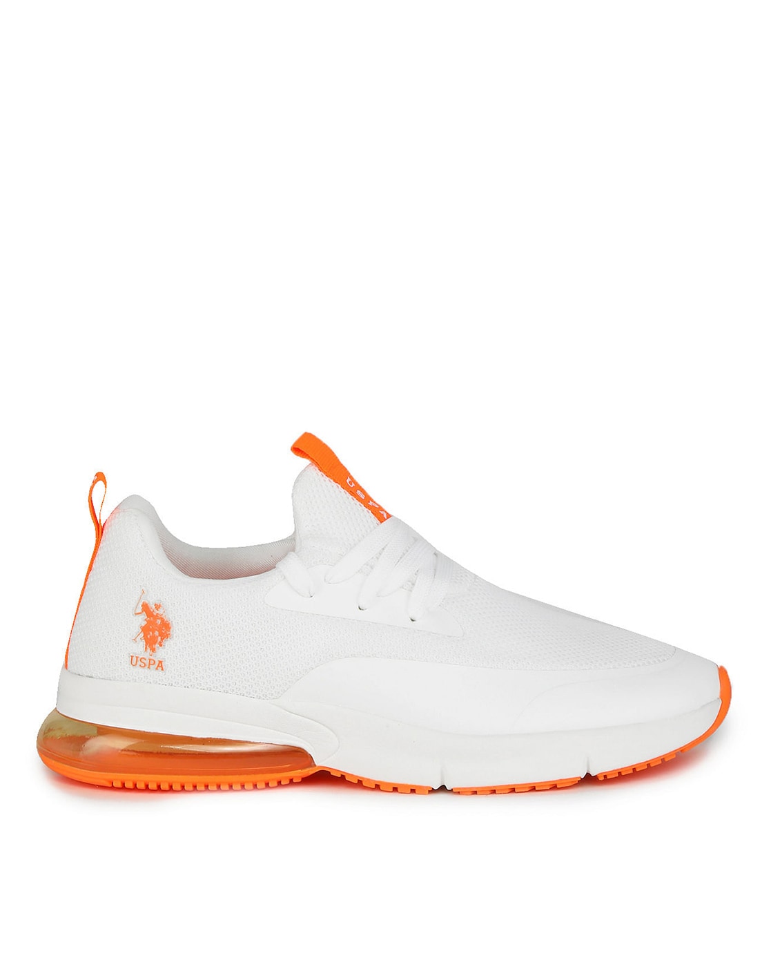 Orange cheap white sneakers