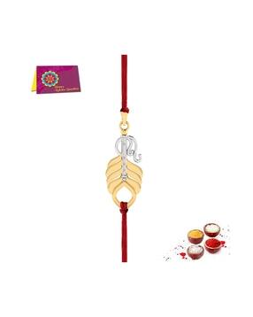 iski uski Sterling Silver Gold-Plated Rakhi cum Pendant-picture-37