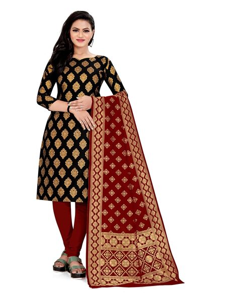 Cotton Silk Blend Unstitched 3 Piece Dress Material Price in India