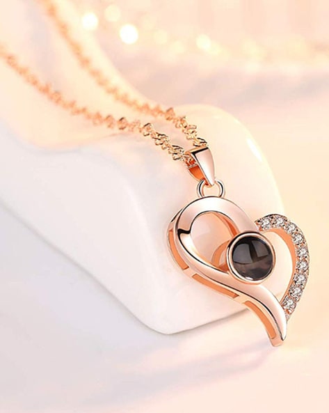 Buy Rose Quartz Heart Necklace Online in India 