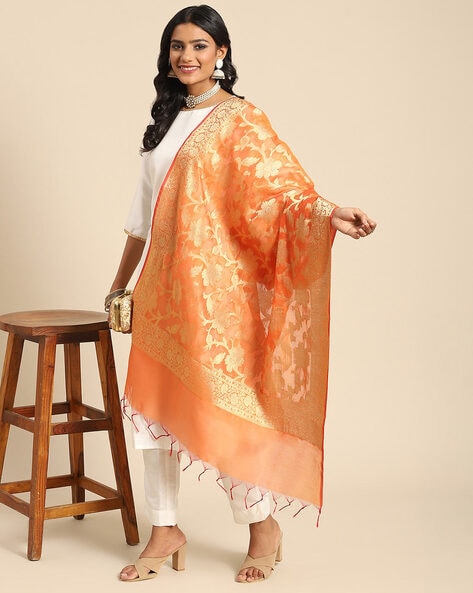 Floral Printed Traditional Dupatta Price in India